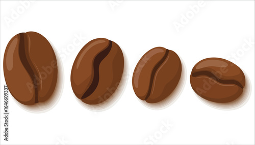 premium arabica coffee beans vector art isolated white