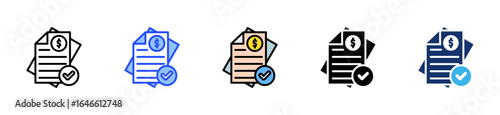 Loan Approval Icon Collection With Multiple Styles