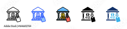 Bank Fees Icon Collection With Multiple Styles