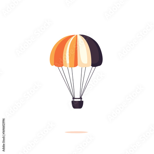 Colorful Striped Parachute with Dark Base