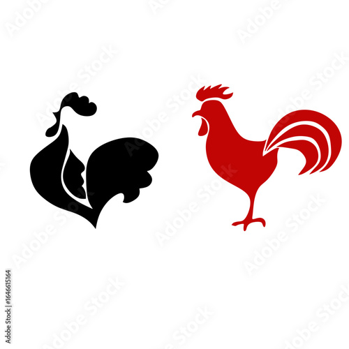 rooster and hen
