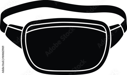 belt bag fanny pack silhouette vector art illustration