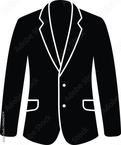 blazer silhouette vector art illustration