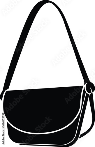 crossbody bag silhouette vector art illustration