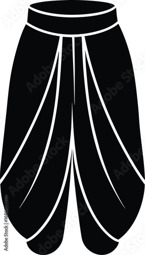 dhoti silhouette vector art illustration