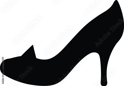 kitten heels silhouette vector art illustration