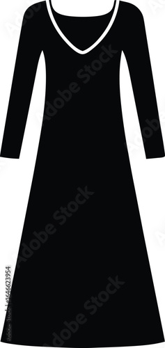 nightgown silhouette vector art illustration