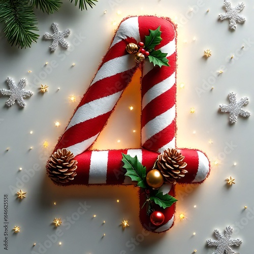 christmas candy cane number 4