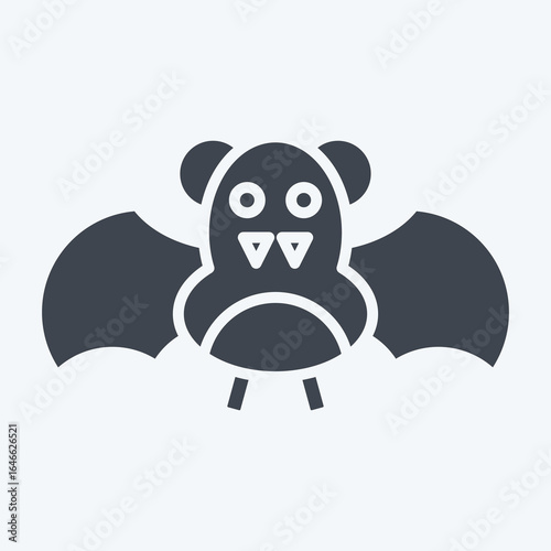 Icon Bat. related to Halloween symbol. glyph style. design editable