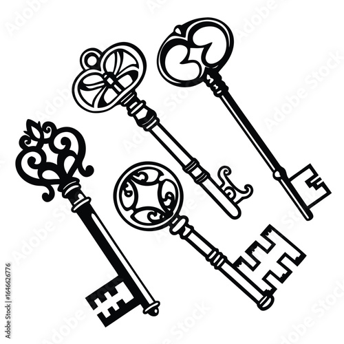 Ornate antique keys collection ornate keys vintage keys