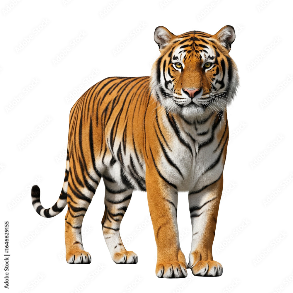 Obraz premium tiger on white background