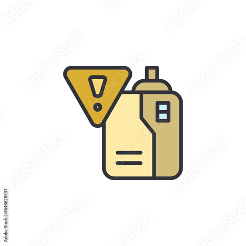 A cartoon-style icon of a light blue vape mod with a small window, two side buttons, and two green vapor clouds coming from the top.