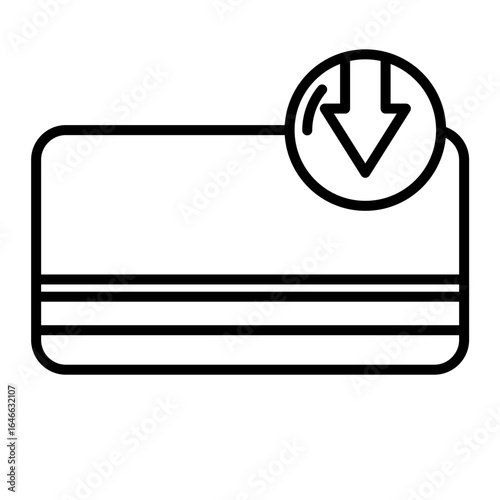 Out Card Download Bank Card Debit Card Credit Card icon bank icon line art
