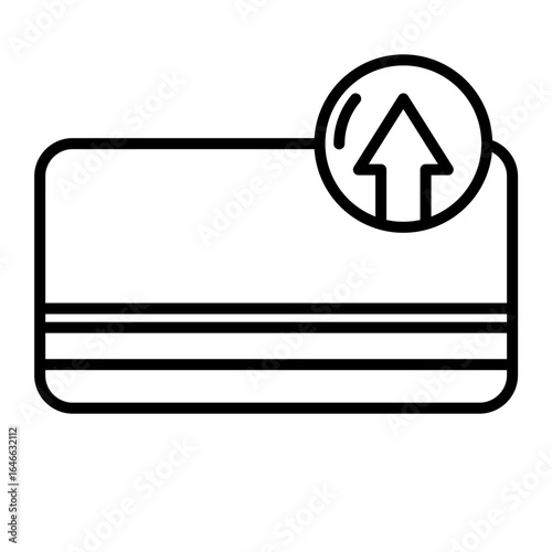 Insert Upload Card Bank Card Debit Card Credit Card icon bank icon line art
