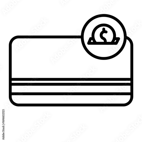 Savings Card Bank Card Debit Card Credit Card icon bank icon line art
