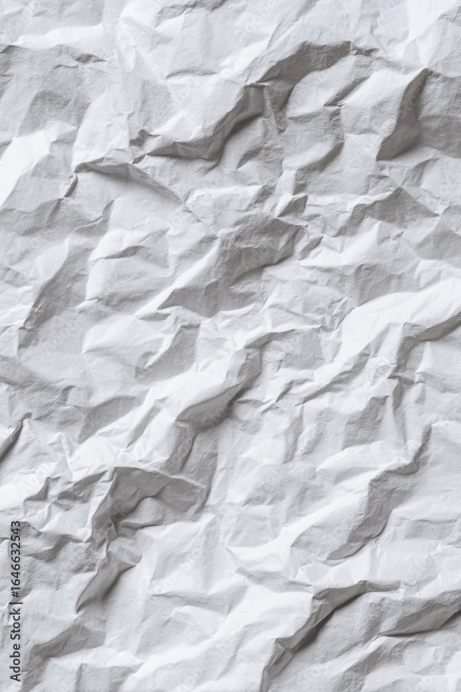 Fototapeta premium Close-up crumpled white paper texture (2)