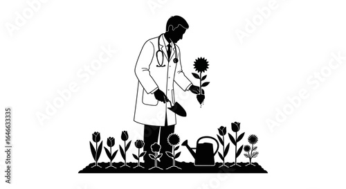 doctor cultivating growth healthcare professional nurturing patients and fostering wellness through holistic care