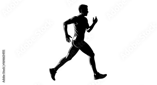 powerful silhouette of a runner achieving fitness goals marathon success and the pursuit of excellence