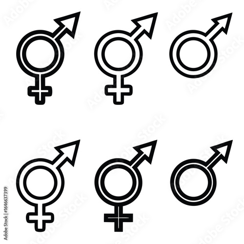 Male and female gender symbols male symbol female symbol