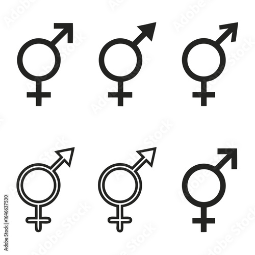 Male and female symbols gender symbols sex symbols