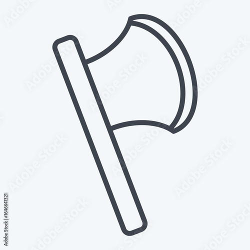 Icon Axe. related to Halloween symbol. line style. design editable