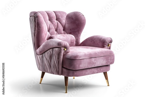 Wallpaper Mural A luxury armchair isolated on a white background, designed with elegant lines and plush fabric, capturing a sense of comfort and sophistication. Torontodigital.ca