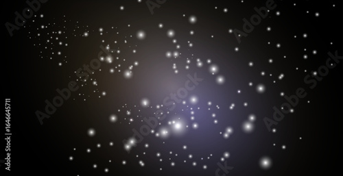 The dust sparks and golden stars shine with special light. Vector sparkles on a transparent background. Christmas light effect. Sparkling magical dust particles.