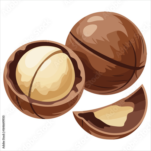 cartoon style roasted nuts package design vector graphic