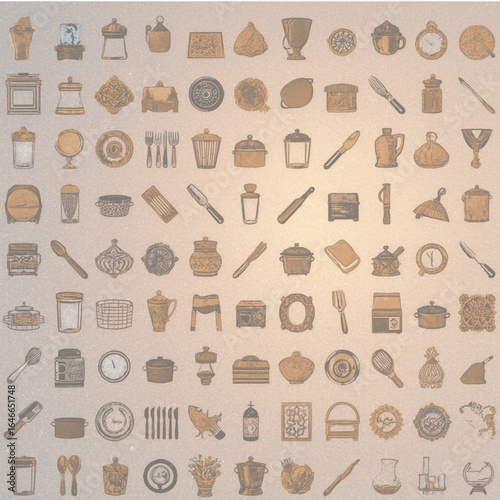 pepper grinder, bread box, rolling pin, whisk, knife, spoon, fork, ladle, cutting board, grater, f