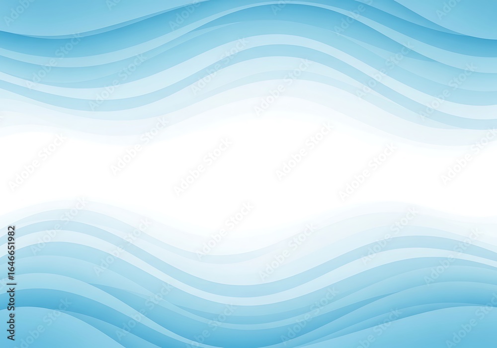 Obraz premium Subtle blue wave design with white space, ideal for graphic design projects or presentations, cool