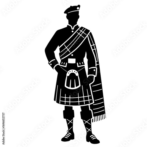 Scottish Highland Dress Silhouette