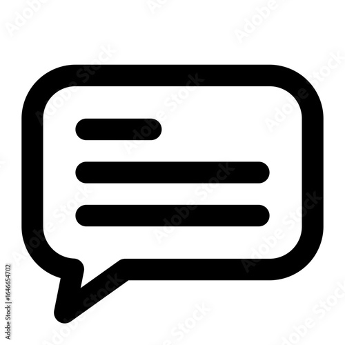Chat icon with line style