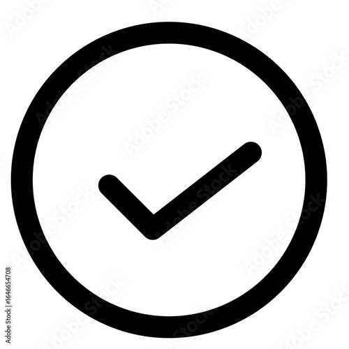 Checkmark icon with line style