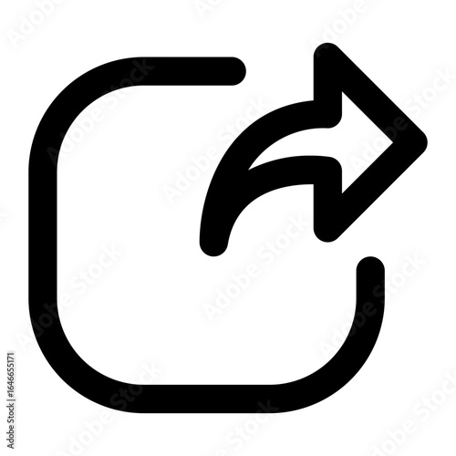 Share icon with line style
