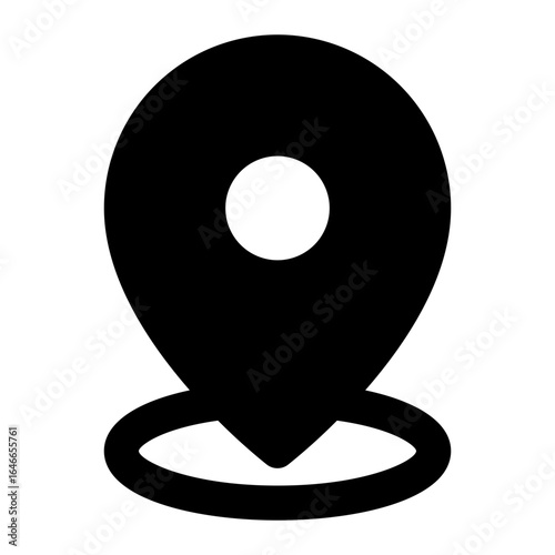 Location icon with solid style