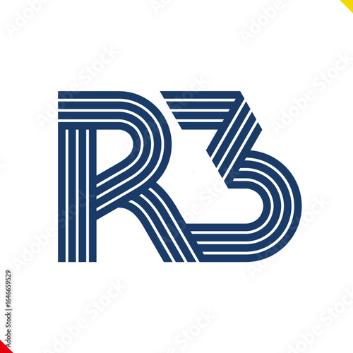 Parallel line monogram initial logo, combination of letter R and B. Idea and inspiration for branding, company and corporation name abbreviation. personal and commercial purpose.