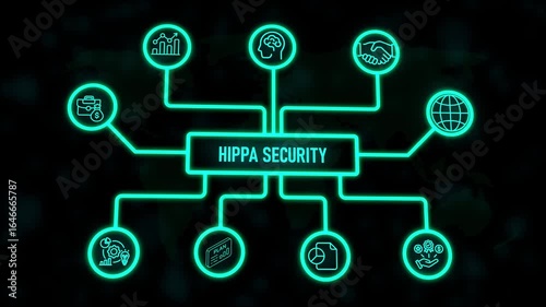 Internet, business, Technology and network concept.  HIPPA security business technology privacy concept.