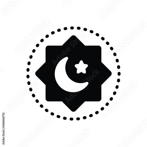 Black solid icon for religion