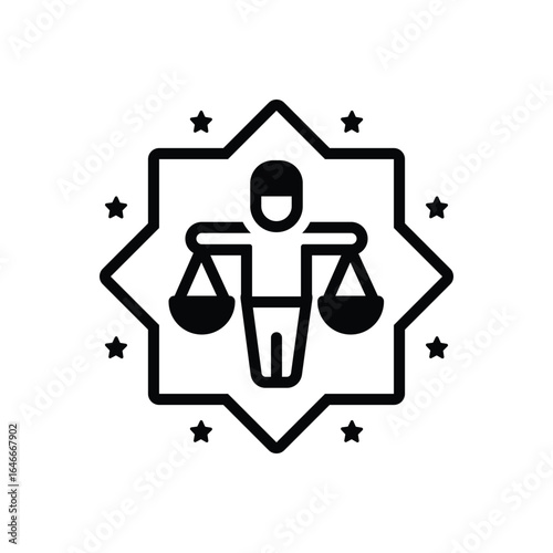 Black solid icon for ethical