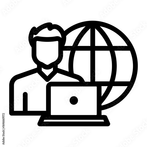 computer Line Icon