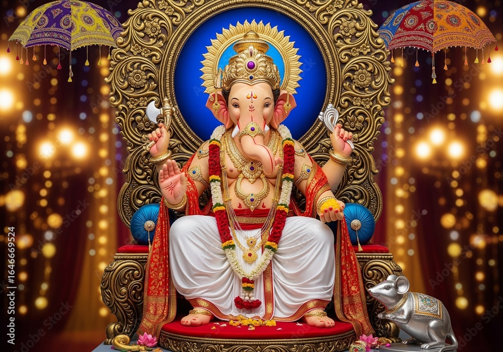 Fototapeta premium lalbaugcha raja concept 