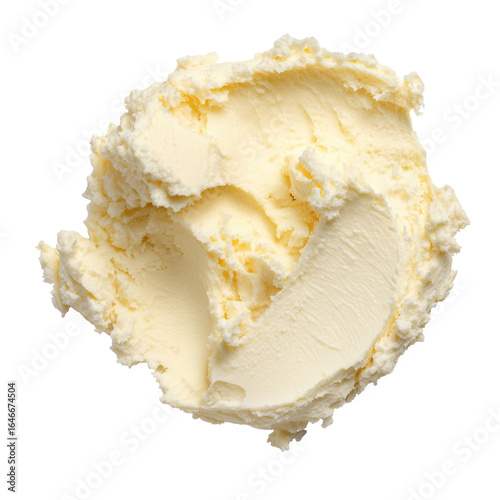 raw shea butter arranged in an elegant, minimalist way on a clean white background. The shea butter appears soft and creamy