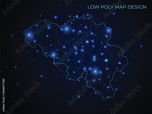 abstract digital networking connectivity vector map design