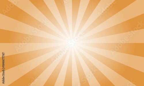 Butterscotch Orange Sunburst Background. Abstract Rays Texture Background. Sunburst Background with Yellow Rays. Vector Illustration.