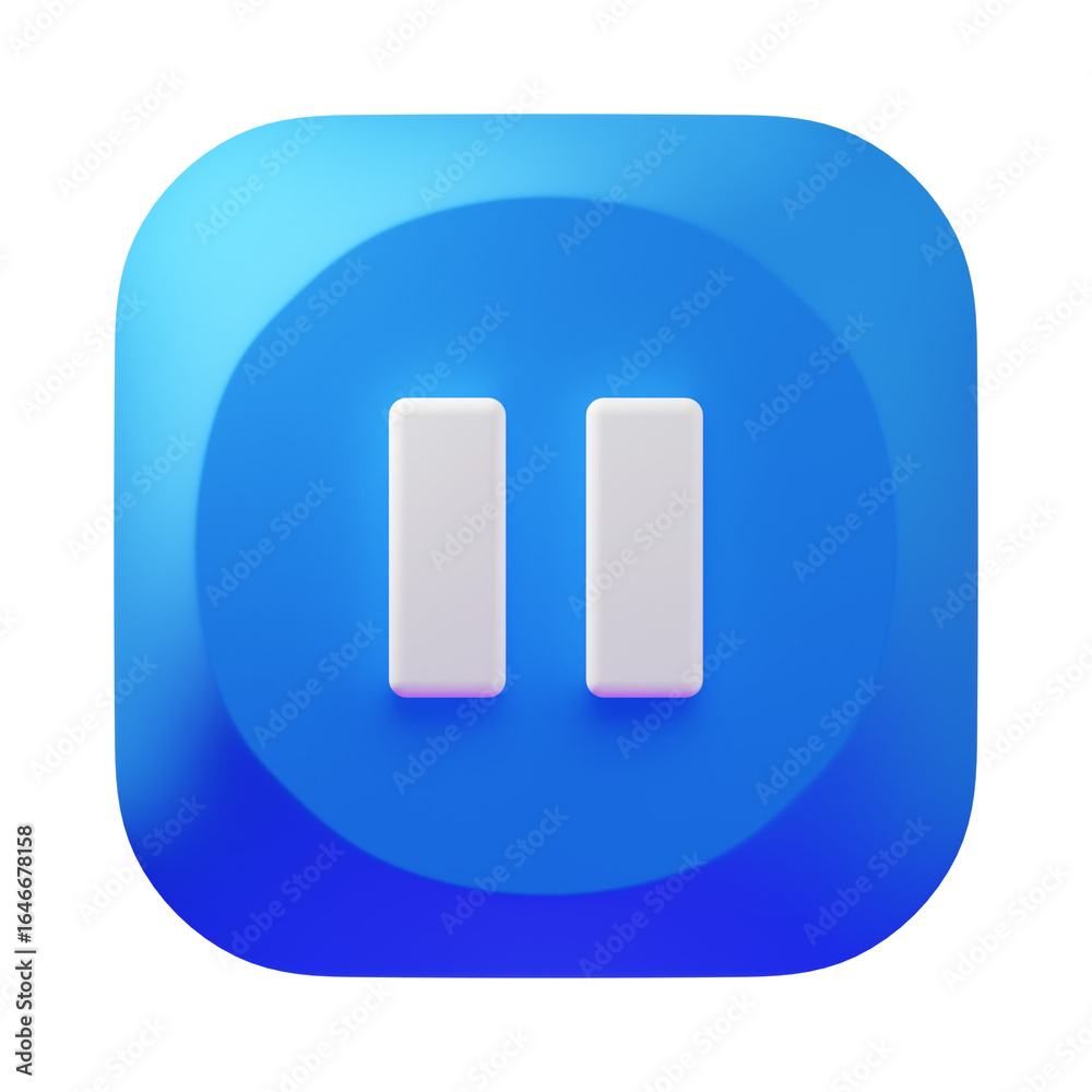 3d icon pause