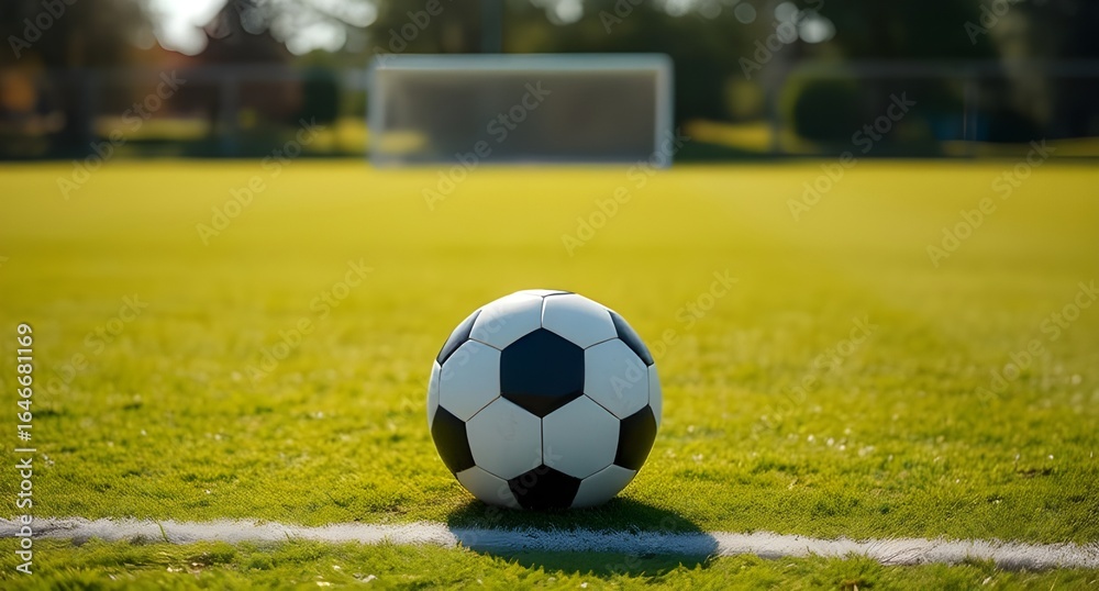 Obraz premium soccer ball on the field