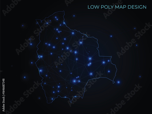 abstract digital networking connectivity vector map design