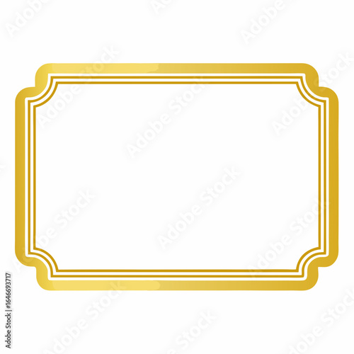 Elegant golden decorative border with softly curved corners