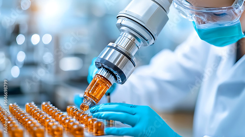 Laboratory research action science facility technical equipment indoor setting close-up view innovation exploration