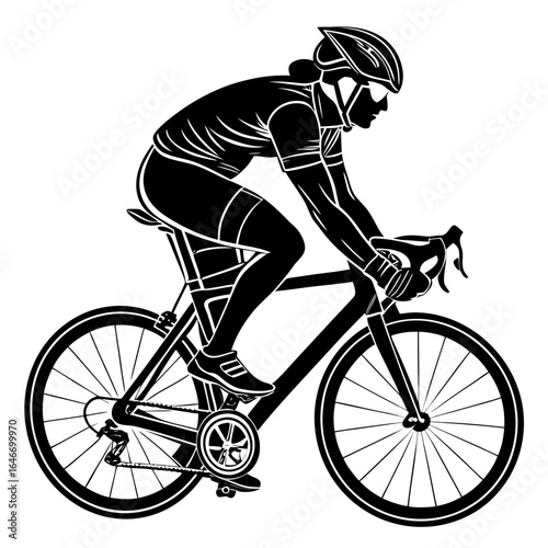 silhouette of a cyclist